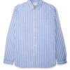 New York Special Shirt Pool Blue -Men's Fashion-Oliver Spencer OSMS200dNewYorkSpecialShirtPOO01BLUPoolBlue