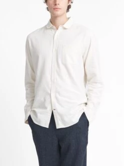 Eton Collar Shirt Marcia Cream -Men's Fashion-Oliver Spencer OSMS69B MAR01CRE ETONCOLLARSHIRT MARCIACREAM5copy