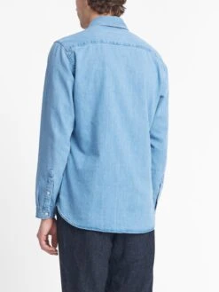 Eton Collar Shirt Mullins Denim Indigo Light -Men's Fashion-Oliver Spencer OSMS69B MUL01INL ETONCOLLARSHIRT MULLINSDENIMINDIGOLIGHT1copy