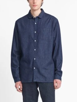 Eton Collar Shirt Mullins Denim Indigo Rinse 13 Eton Collar Shirt Mullins Denim Indigo Rinse -Men's Fashion-Oliver Spencer OSMS69B MUL01INR ETONCOLLARSHIRT MULLINSDENIMINDIGORINSE3copy