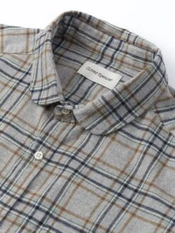 Eton Collar Shirt Escott Grey 10 Eton Collar Shirt Escott Grey -Men's Fashion-Oliver Spencer OSMS69bEtonCollarShirtESC01GRYEscottGrey1