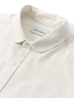 Eton Collar Shirt Marcia Cream -Men's Fashion-Oliver Spencer OSMS69bEtonCollarShirtMAR01CREMarciaCream1