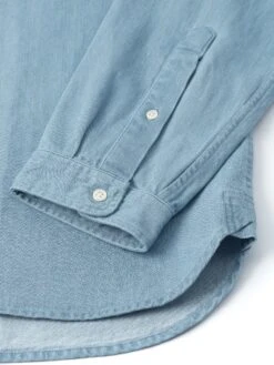 Eton Collar Shirt Mullins Denim Indigo Light -Men's Fashion-Oliver Spencer OSMS69bEtonCollarShirtMUL01INLMullinsIndigoLight2