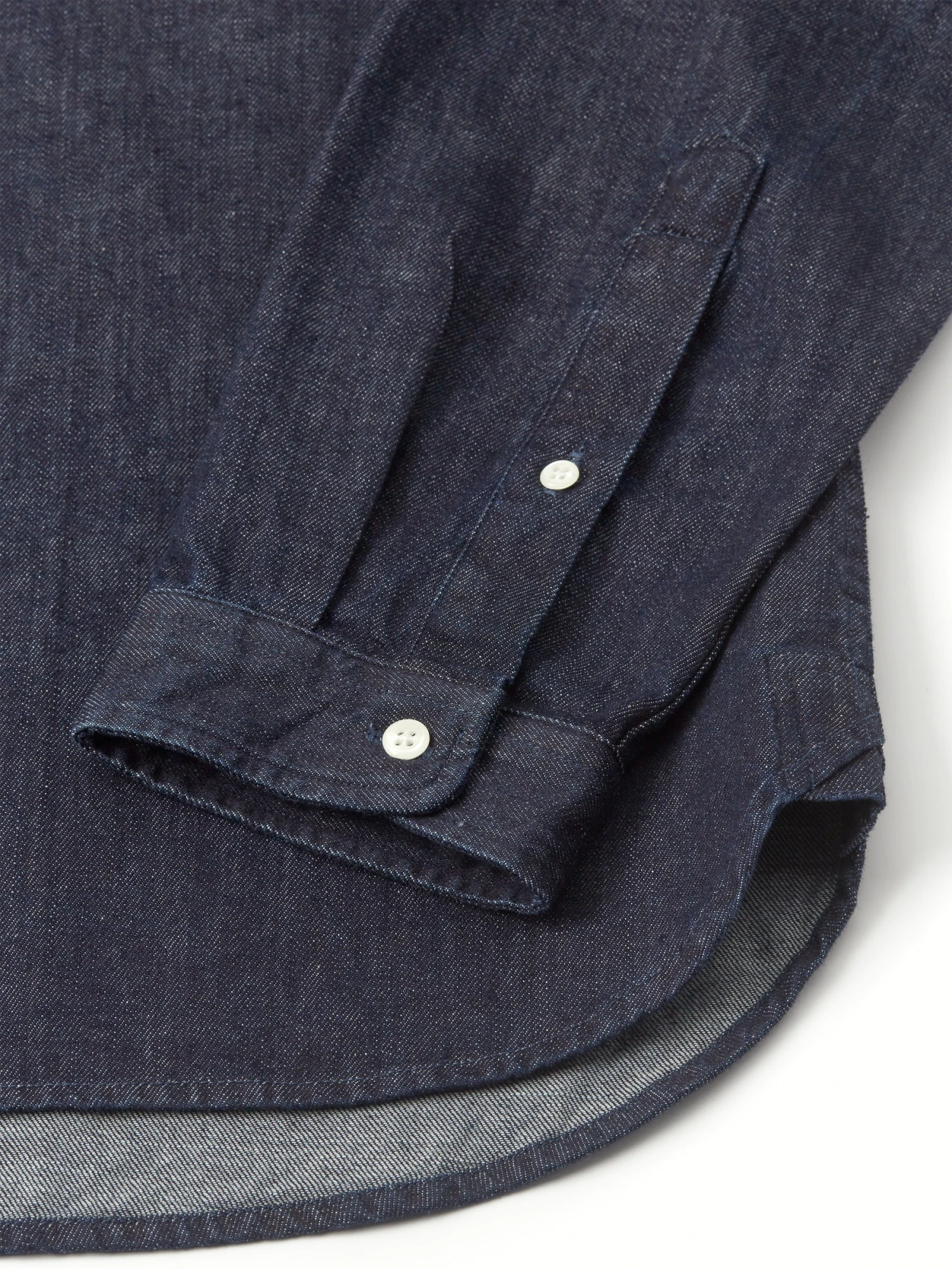Eton Collar Shirt Mullins Denim Indigo Rinse 6 Eton Collar Shirt Mullins Denim Indigo Rinse - Image 4