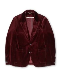 Burgundy Velvet Mansfield Suit -Men's Fashion-Oliver Spencer OSMT352cFlatMansfieldJacketVEL01BURVelvetBurgundy 0927e36b 108d 46b0 a614 cd652f81aee6