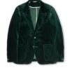 Mansfield Jacket Velvet Racing Green -Men's Fashion-Oliver Spencer OSMT352cFlatMansfieldJacketVEL01RAGVelvetRacingGreen