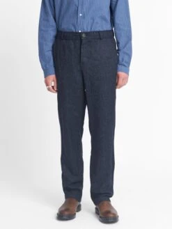 Drawstring Trousers Amersham Navy -Men's Fashion-Oliver Spencer OSMT48cDrawstringTrousersAME01NAVAmershamNavy10copy