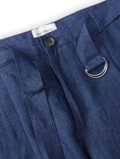 Belted Trousers Dubrow Navy -Men's Fashion-Oliver Spencer OSMT66A DUB01NAV 63