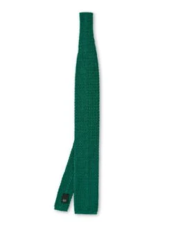 Silk Knitted Tie Green