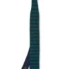 Silk Knitted Tie Navy/Green Stripe -Men's Fashion-Oliver Spencer OSMTiesAscotSilkKnittedStripeNavyGreen