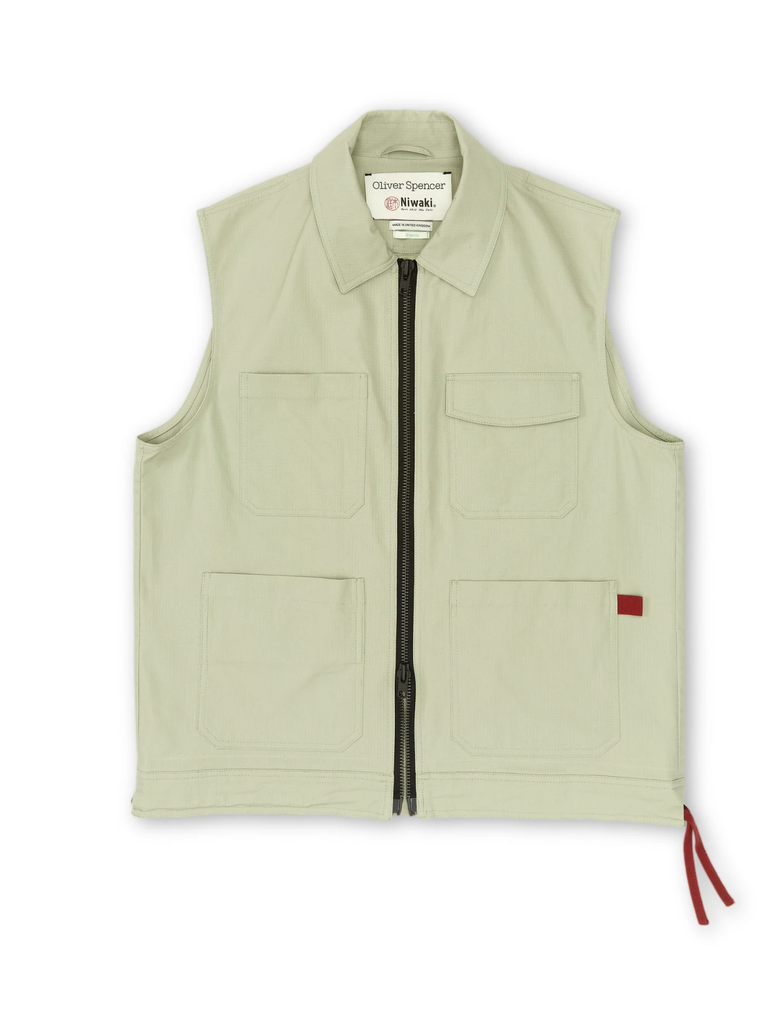 Oliver Spencer X Niwaki Scion Gardening Gilet Hyde Green 3 Oliver Spencer X Niwaki Scion Gardening Gilet Hyde Green