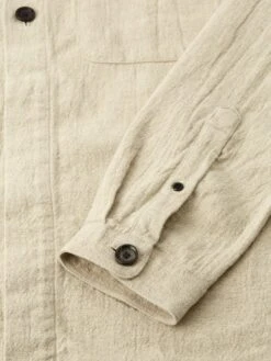 Oliver Spencer X Niwaki Haru Gardening Overshirt Bruton Beige -Men's Fashion-Oliver Spencer OSNMS177HaruGardeningOvershirtBRU01BEIBrutonBeige2