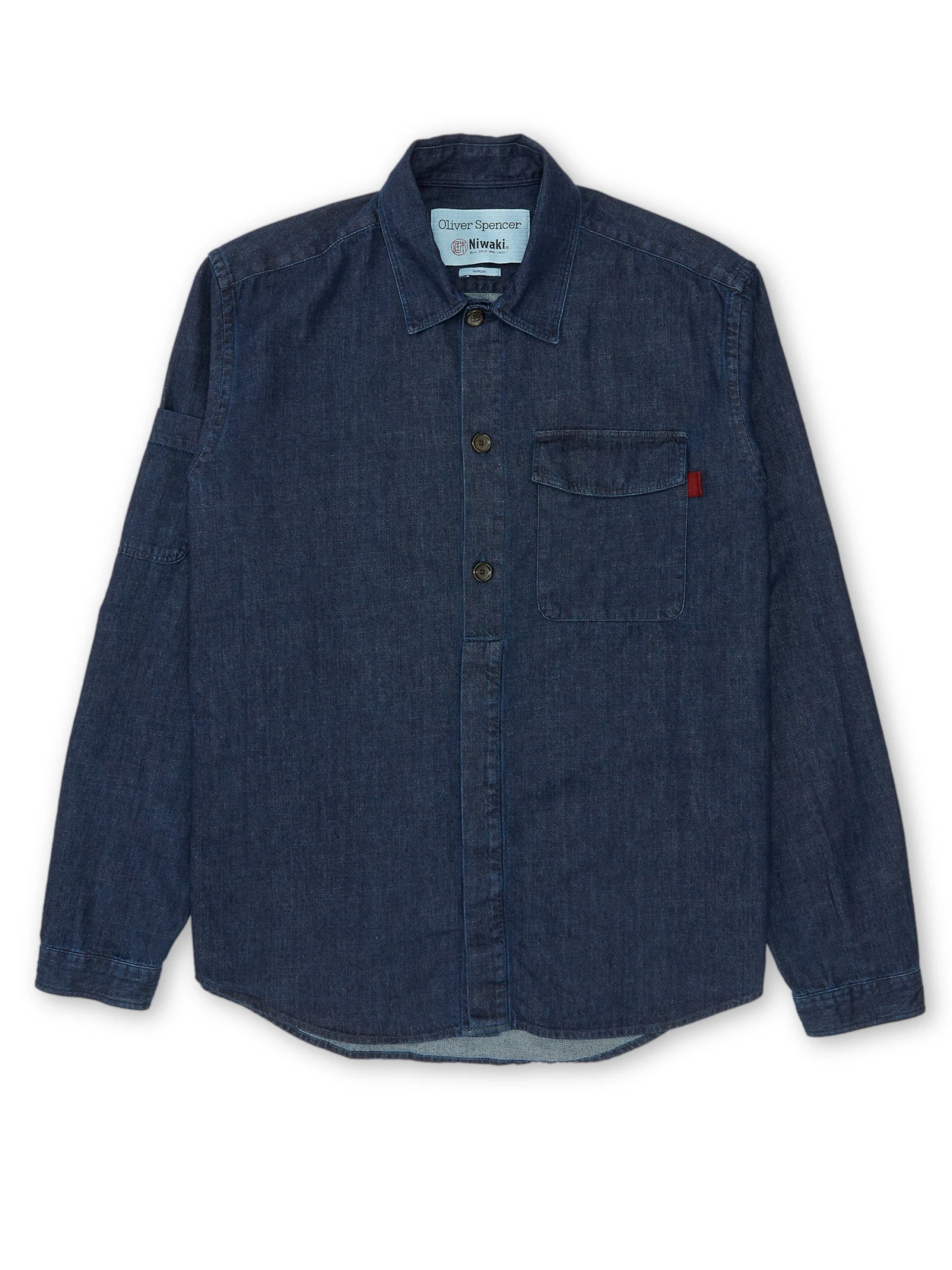 Oliver Spencer X Niwaki Haru Gardening Overshirt Mullins Denim Indigo Rinse 3 Oliver Spencer X Niwaki Haru Gardening Overshirt Mullins Denim Indigo Rinse