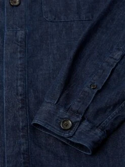 Oliver Spencer X Niwaki Haru Gardening Overshirt Mullins Denim Indigo Rinse 13 Oliver Spencer X Niwaki Haru Gardening Overshirt Mullins Denim Indigo Rinse -Men's Fashion-Oliver Spencer OSNMS177HaruGardeningOvershirtMUL01INRMullinsDenimIndigoRinse2
