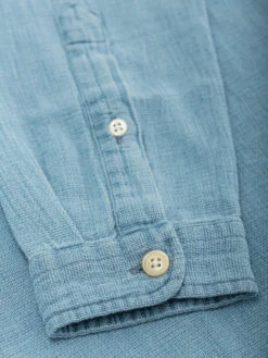 Grandad Shirt Kildale Indigo Light -Men's Fashion-Oliver Spencer OSS126GrandadShirtKildaleIndigoLight 4 66f3d07c 2e2e 4a66 b725 dcf1ae0f7b11
